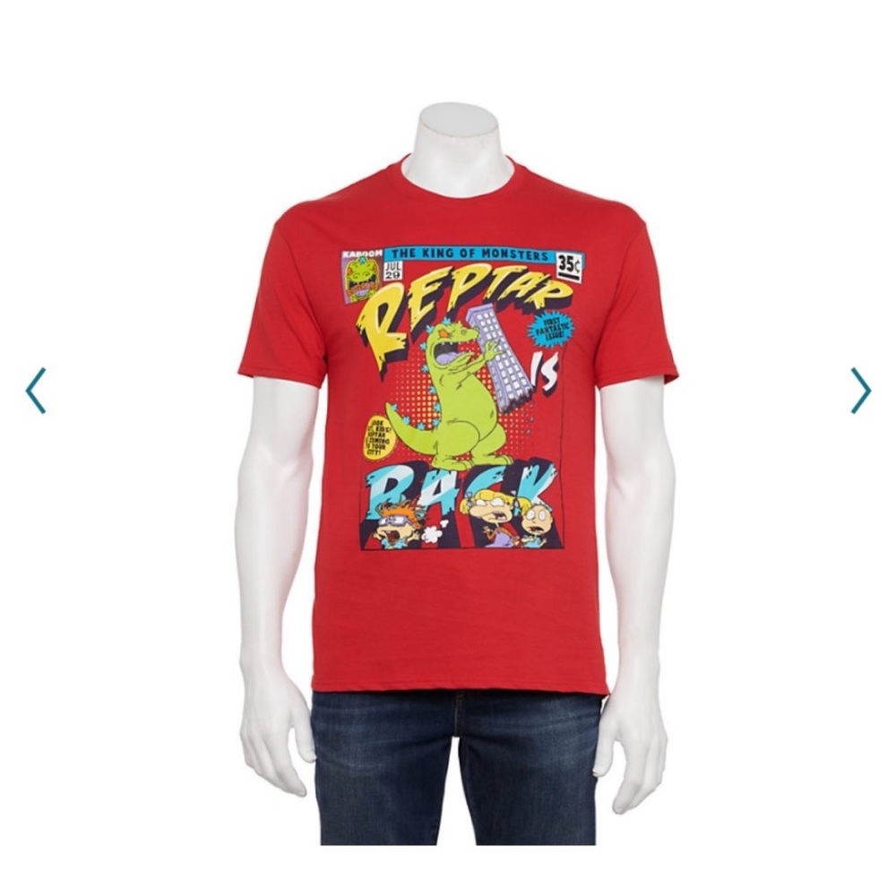 Nickelodeon Rugrats Reptar Is Back Comic Graphic T-Shirt Medium